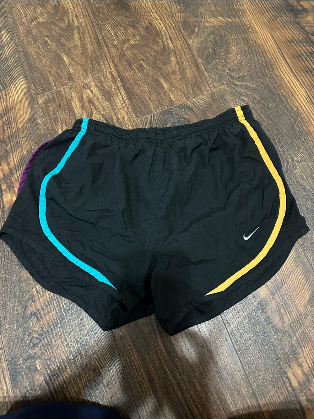 Nike Women's Black Running Shorts with Colorful Trim
